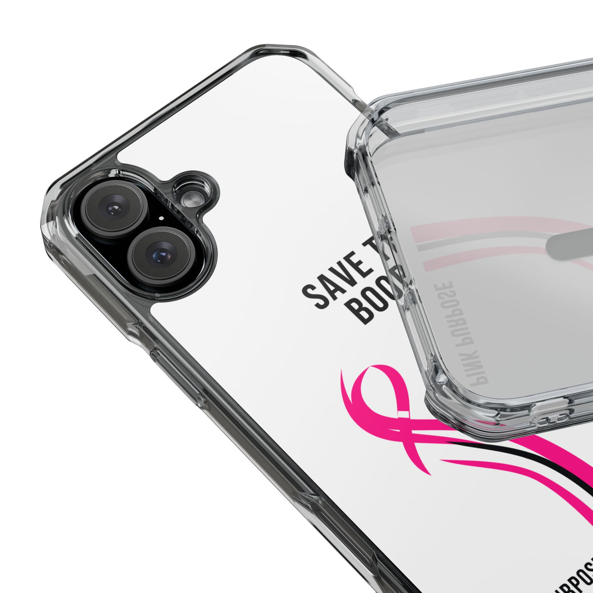 Pink Purpose - White - Magnetic Clear Impact iPhone Case