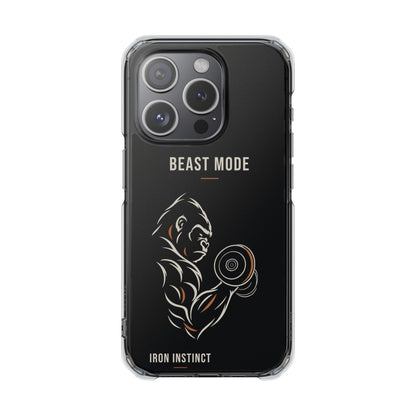 Beast Mode - Iron Instinct - Black - Magnetic Clear Impact iPhone Case