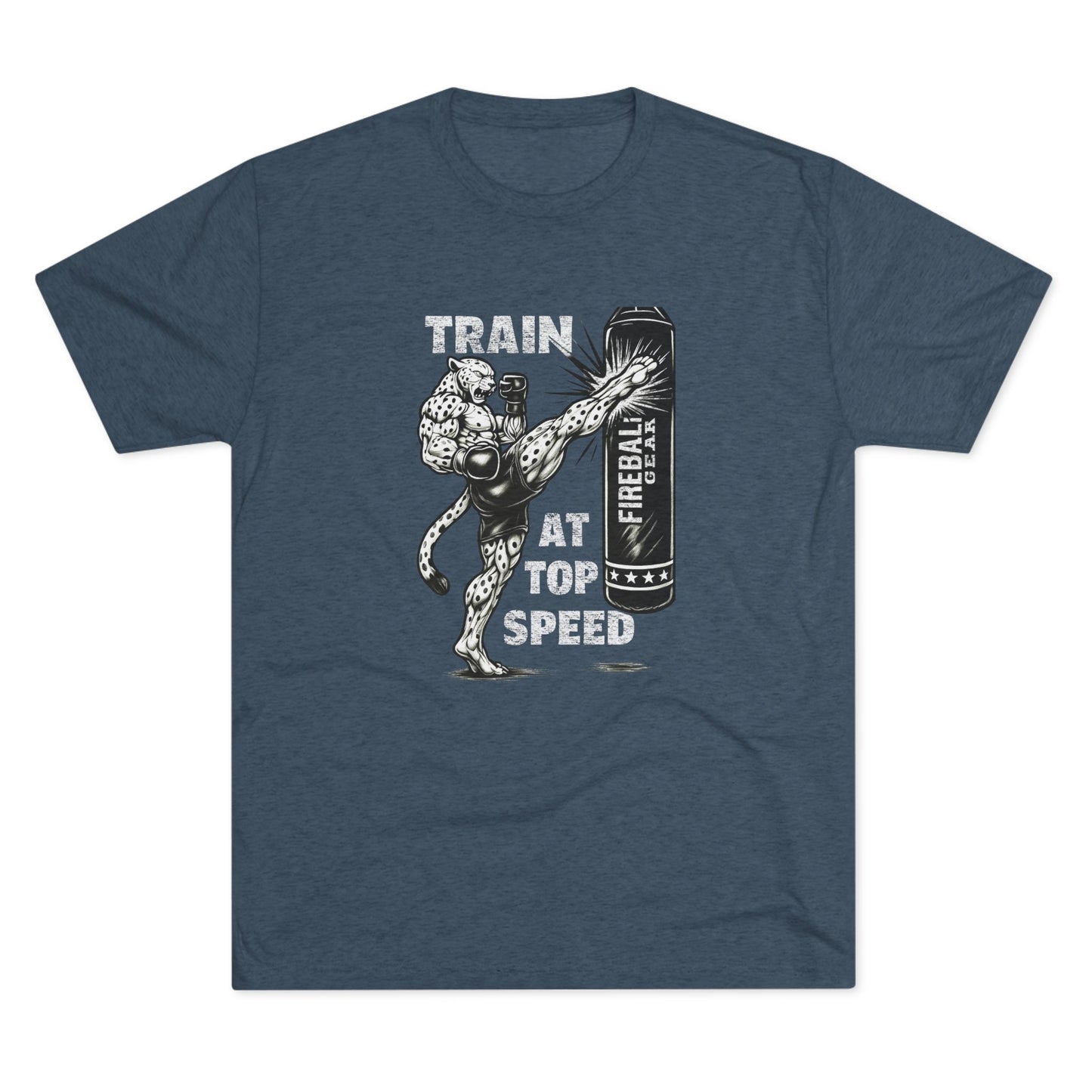 Serie Beast Mode - Entrena a toda velocidad - Camiseta unisex de mezcla triple