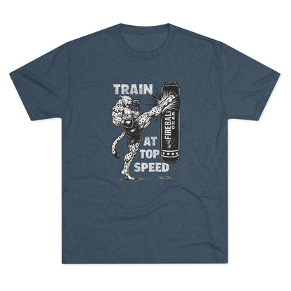 Serie Beast Mode - Entrena a toda velocidad - Camiseta unisex de mezcla triple