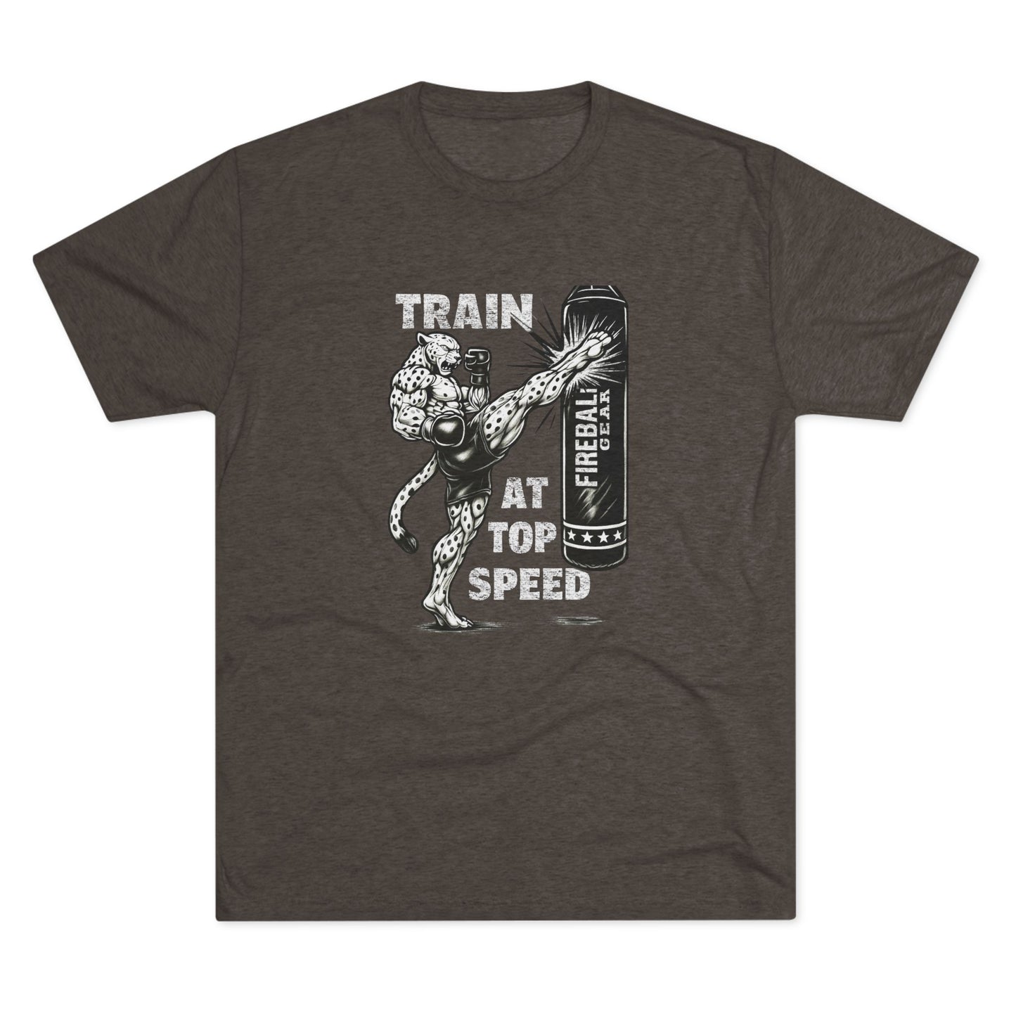 Serie Beast Mode - Entrena a toda velocidad - Camiseta unisex de mezcla triple