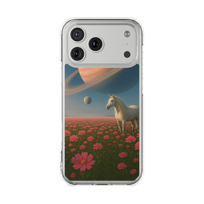 Cosmic Unicorn Dreamscape - Magnetische, durchsichtige iPhone-Hüllen
