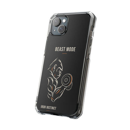 Beast Mode - Iron Instinct - Black - Magnetic Clear Impact iPhone Case