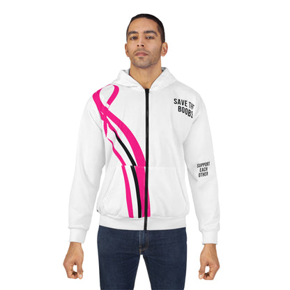 Pink Purpose - White - Unisex Zip Hoodie