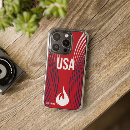 250 Strong - Red - Magnetic Clear Impact iPhone Cases