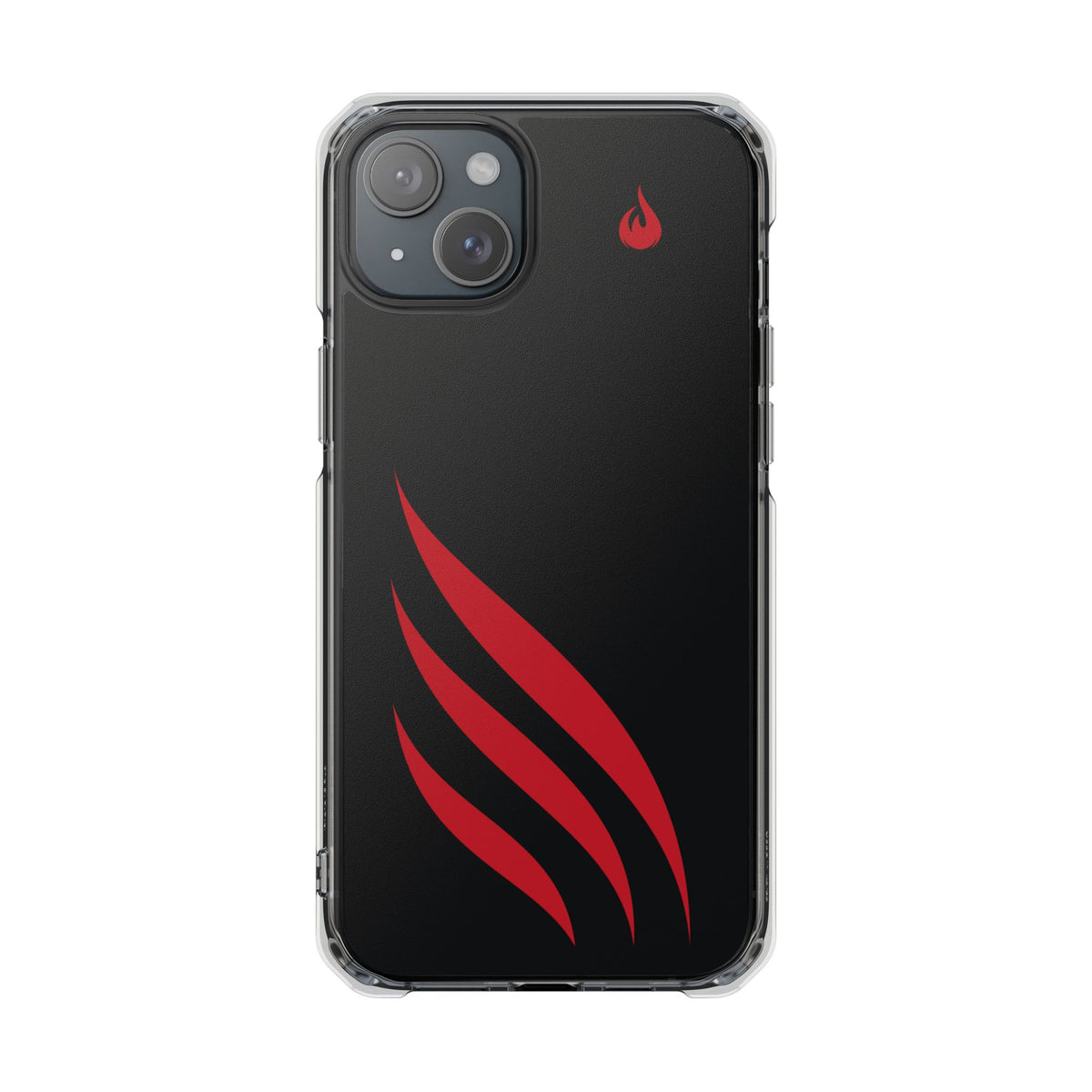 Flaming Edge - Magnetic Clear Impact iPhone Cases