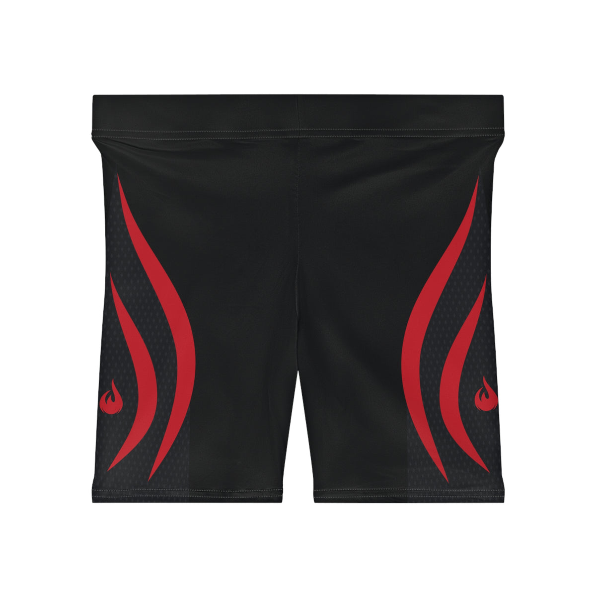 Flame Stripe - Women's Biker Shorts - Black