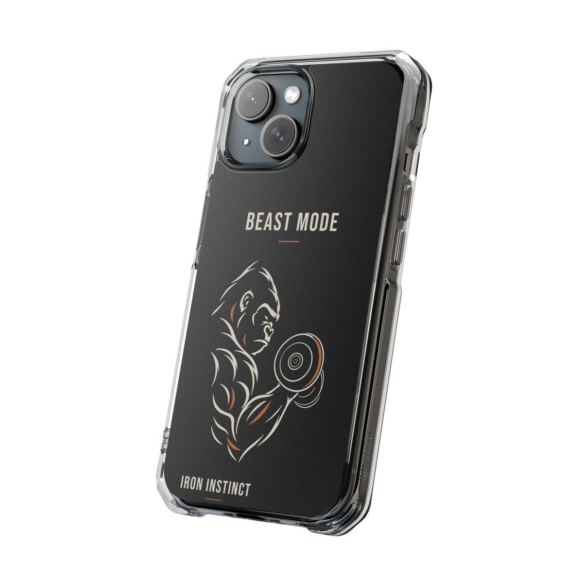 Beast Mode - Iron Instinct - Black - Magnetic Clear Impact iPhone Case