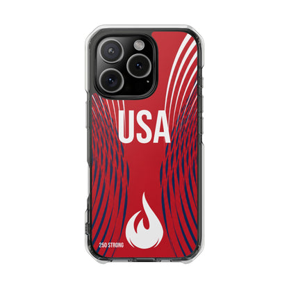 250 Strong - Red - Magnetic Clear Impact iPhone Cases