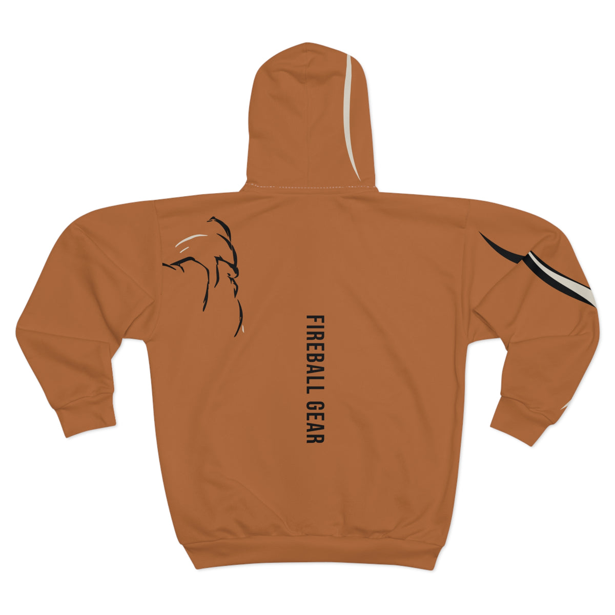 Beast Mode - Iron Instinct - Burnt Orange - Unisex Zip Hoodie