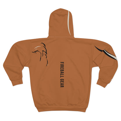 Beast Mode - Iron Instinct - Burnt Orange - Unisex Zip Hoodie