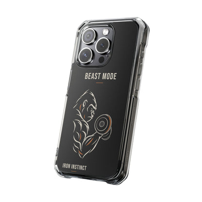 Beast Mode - Iron Instinct - Black - Magnetic Clear Impact iPhone Case