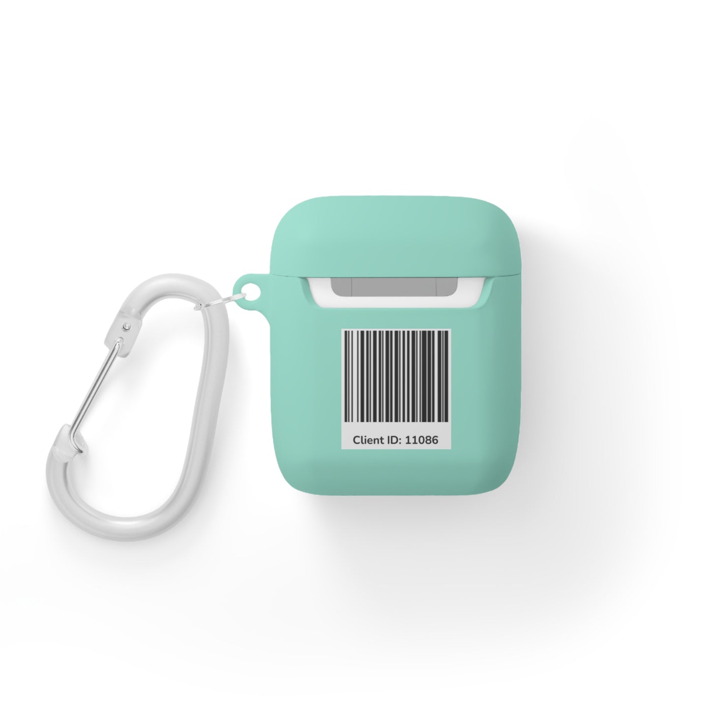 Fireball Gear - Flame & Gear Circle - Black & Red - Upload Own Personal Gym Barcode Image to be Printed on the Back - AirPods Case Cover