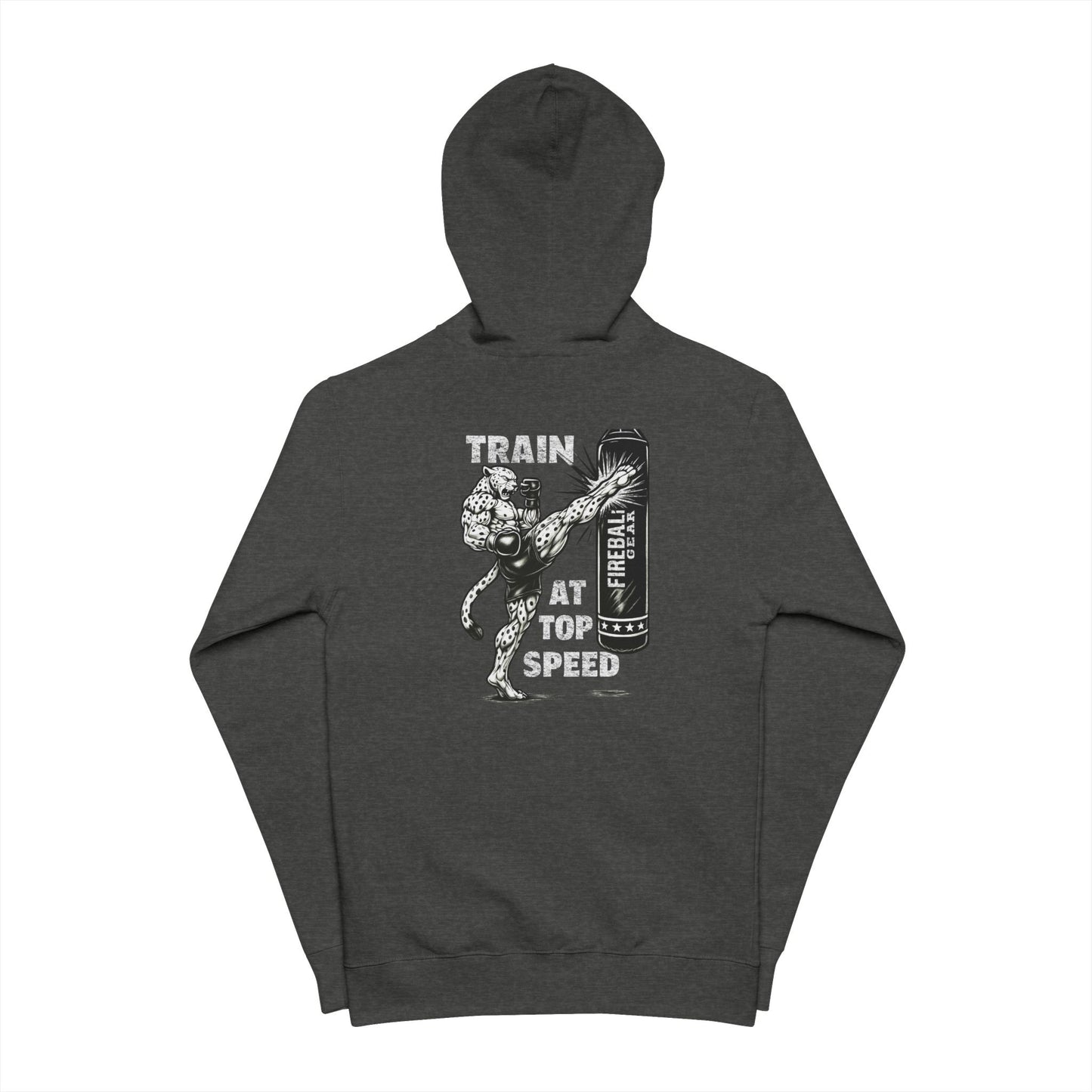 Beast Mode Series – Cheetah Kickboxing – Train at Top Speed – Fitness Zip-Up Lightweight Hoodie