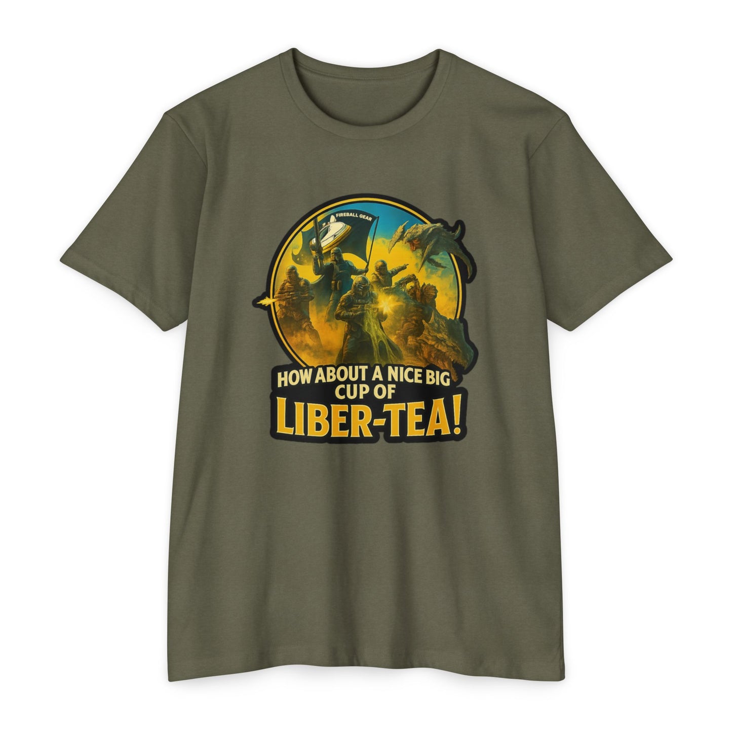 Hell Divers – Trinken Sie eine schöne große Tasse Waage-Tee! – Unisex-T-Shirt