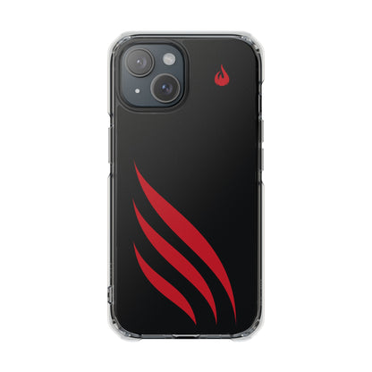 Flaming Edge - Magnetic Clear Impact iPhone Cases