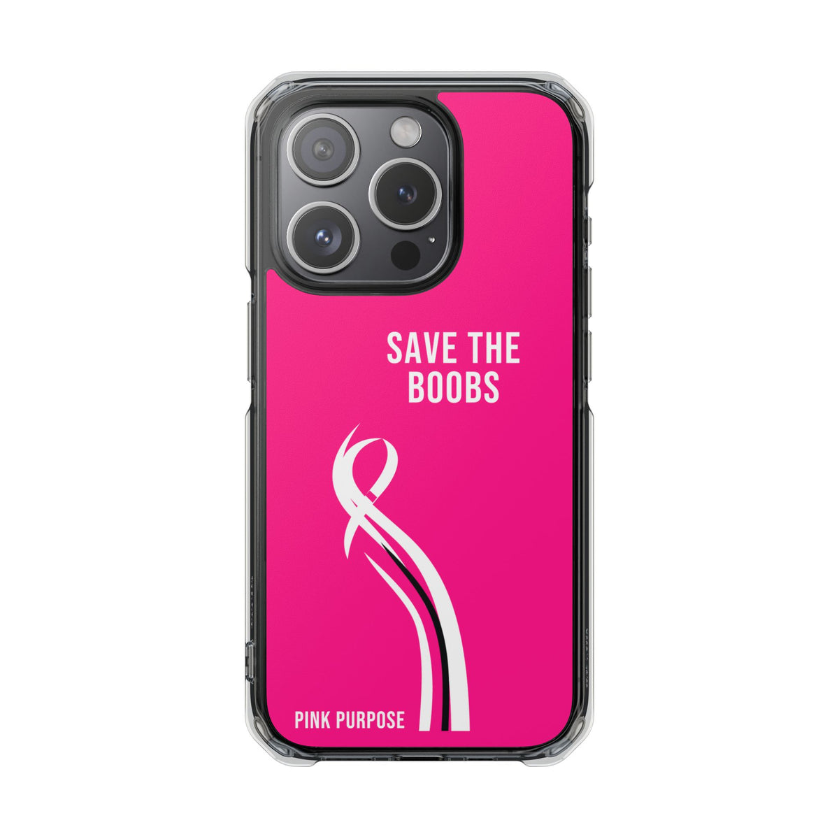 Pink Purpose - Hot Pink - Magnetic Clear Impact iPhone Case