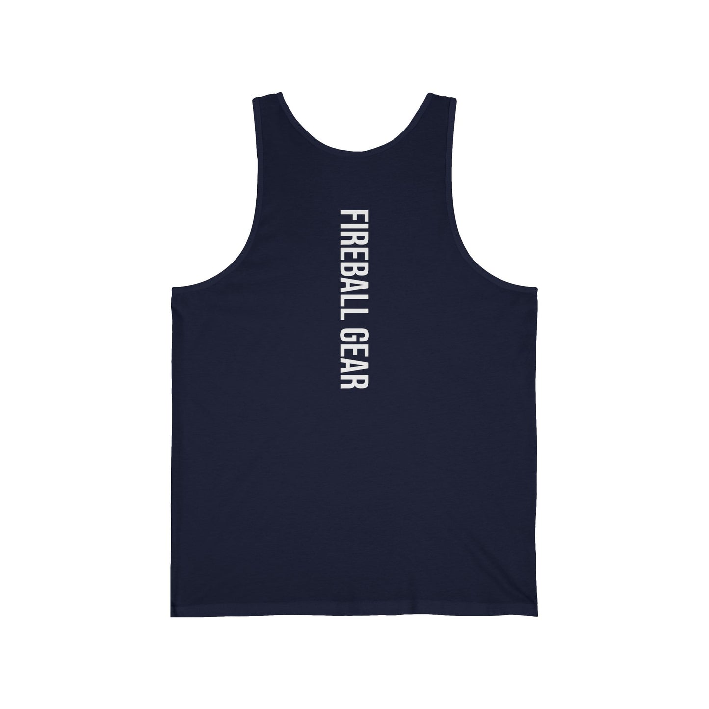 Fireball Gear – Flamme &amp; Ausrüstung – Weiß – Unisex Jersey Tank Top