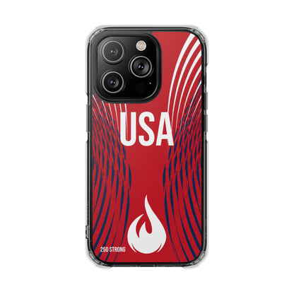 250 Strong - Red - Magnetic Clear Impact iPhone Cases