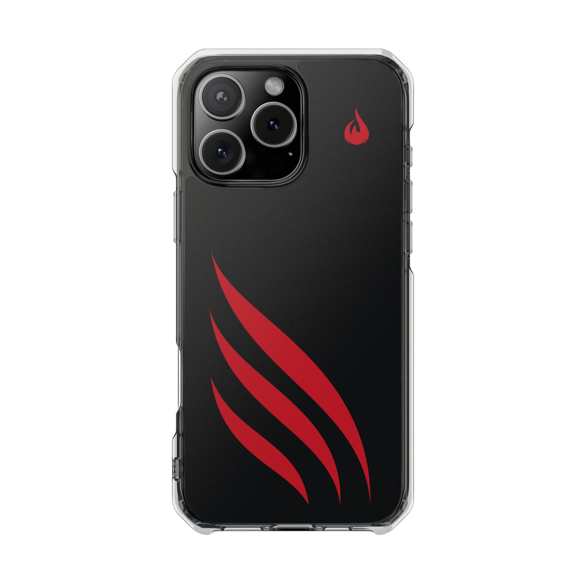 Flaming Edge - Magnetic Clear Impact iPhone Cases