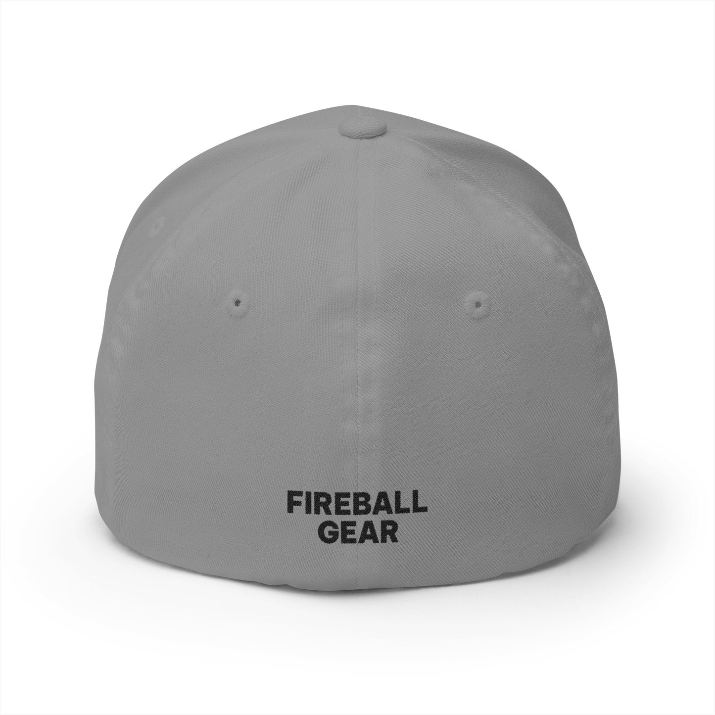 Fireball 3D - Brand Logo - Red & White - Light Colors - FlexFit Cap