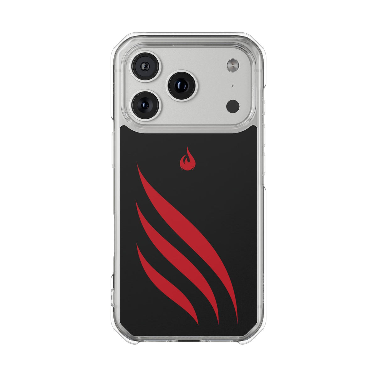 Flaming Edge - Magnetic Clear Impact iPhone Cases