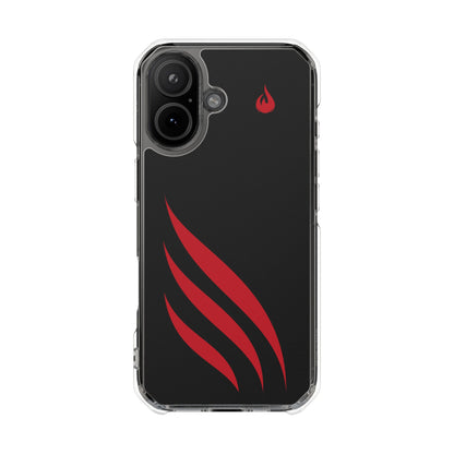 Flaming Edge - Magnetic Clear Impact iPhone Cases