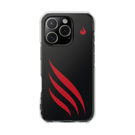 Flaming Edge - Magnetic Clear Impact iPhone Cases