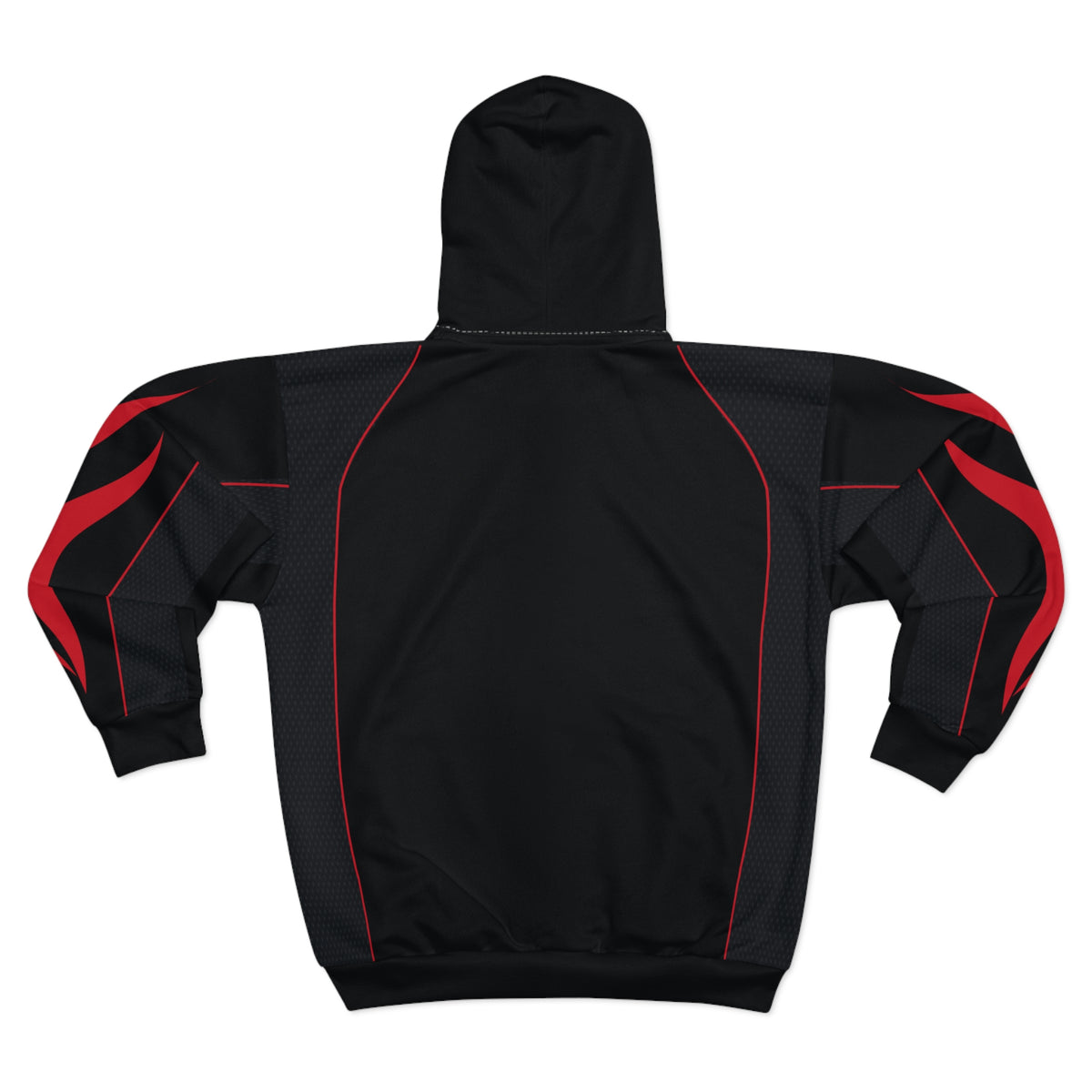 Flaming Edge – Black & Red Zip Hoodie