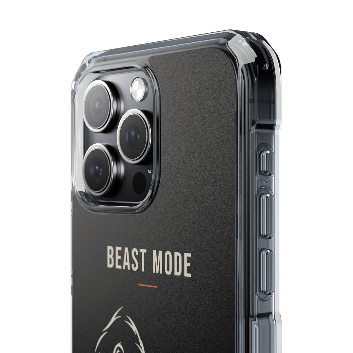 Beast Mode - Iron Instinct - Black - Magnetic Clear Impact iPhone Case