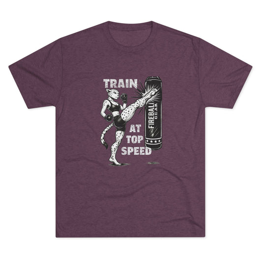 Beast Mode Series - Train at Top Speed Female - Fitness Triblend T-shirt
