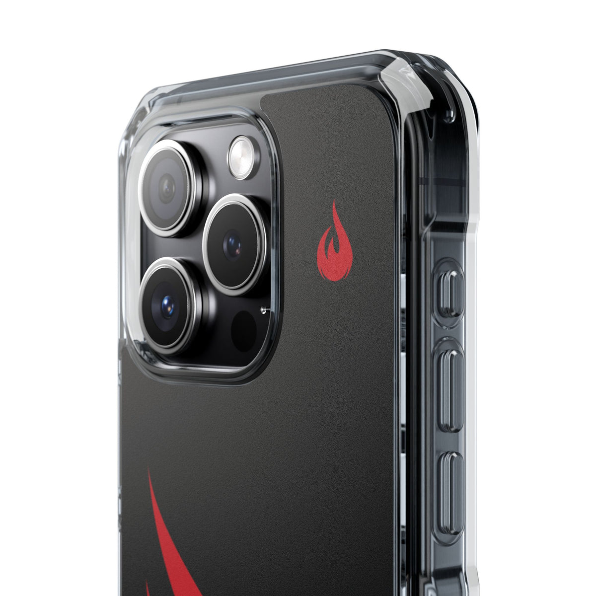 Flaming Edge - Magnetic Clear Impact iPhone Cases
