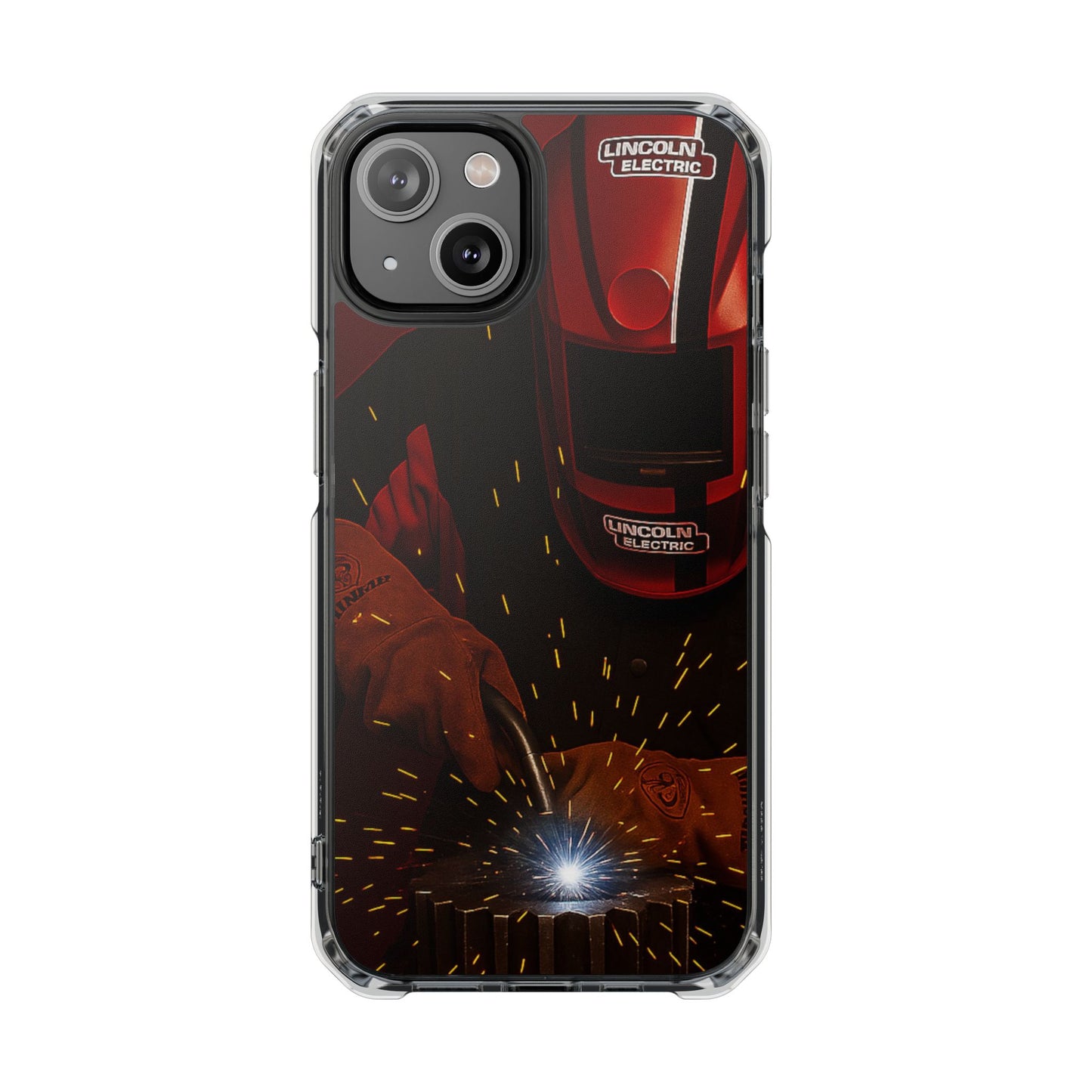 Lincoln Welder - Fundas magnéticas transparentes resistentes a impactos para iPhone