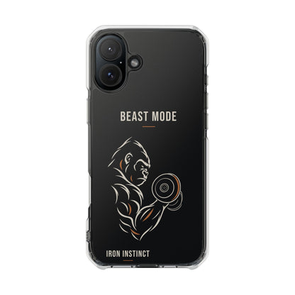 Beast Mode - Iron Instinct - Black - Magnetic Clear Impact iPhone Case