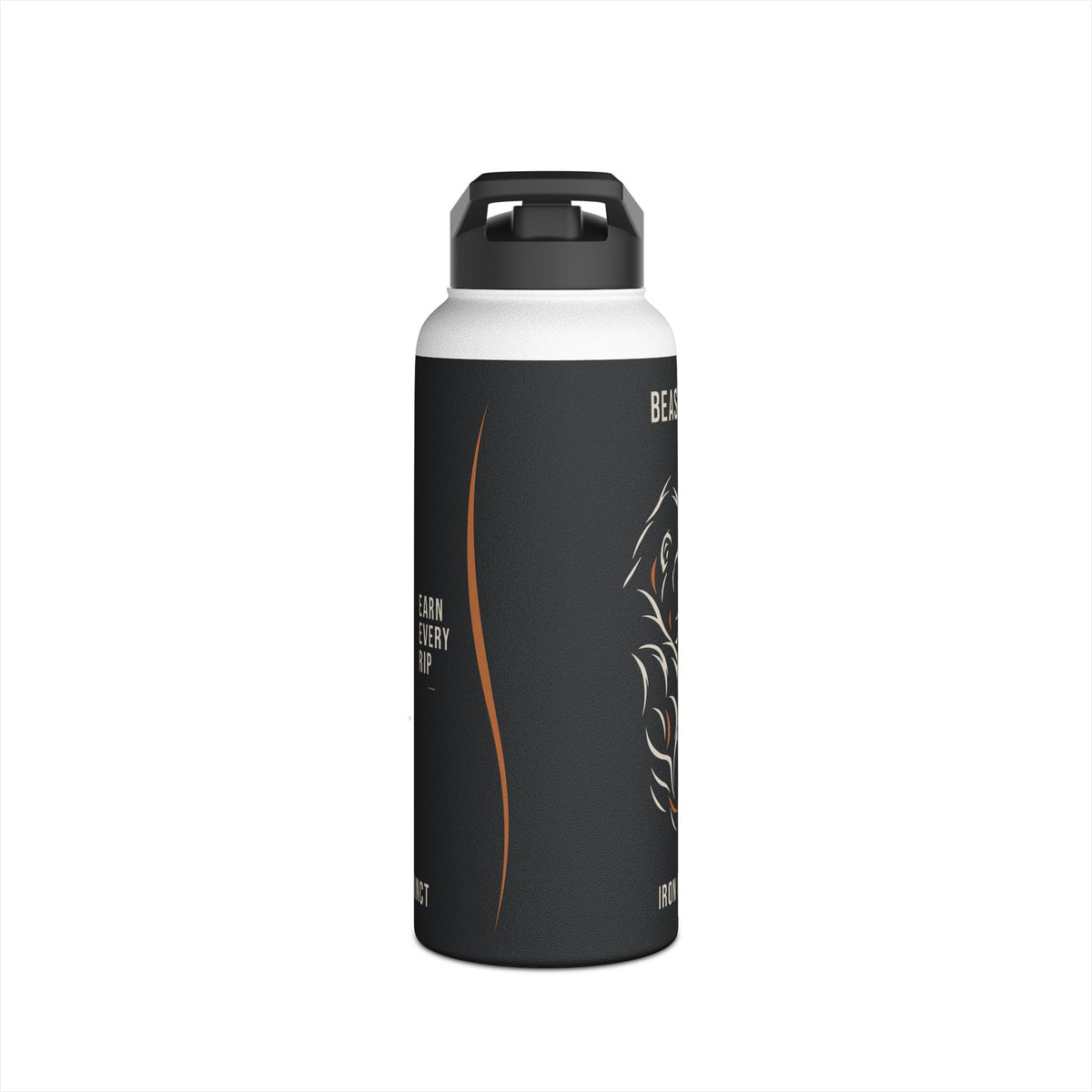 Beast Mode - Iron Instinct - Black - Stainless Steel Water Bottle