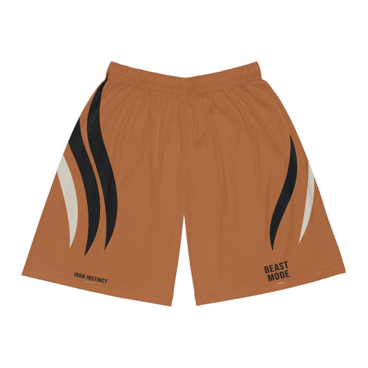 Beast Mode - Iron Instinct - Burnt Orange - Men's Sports Shorts