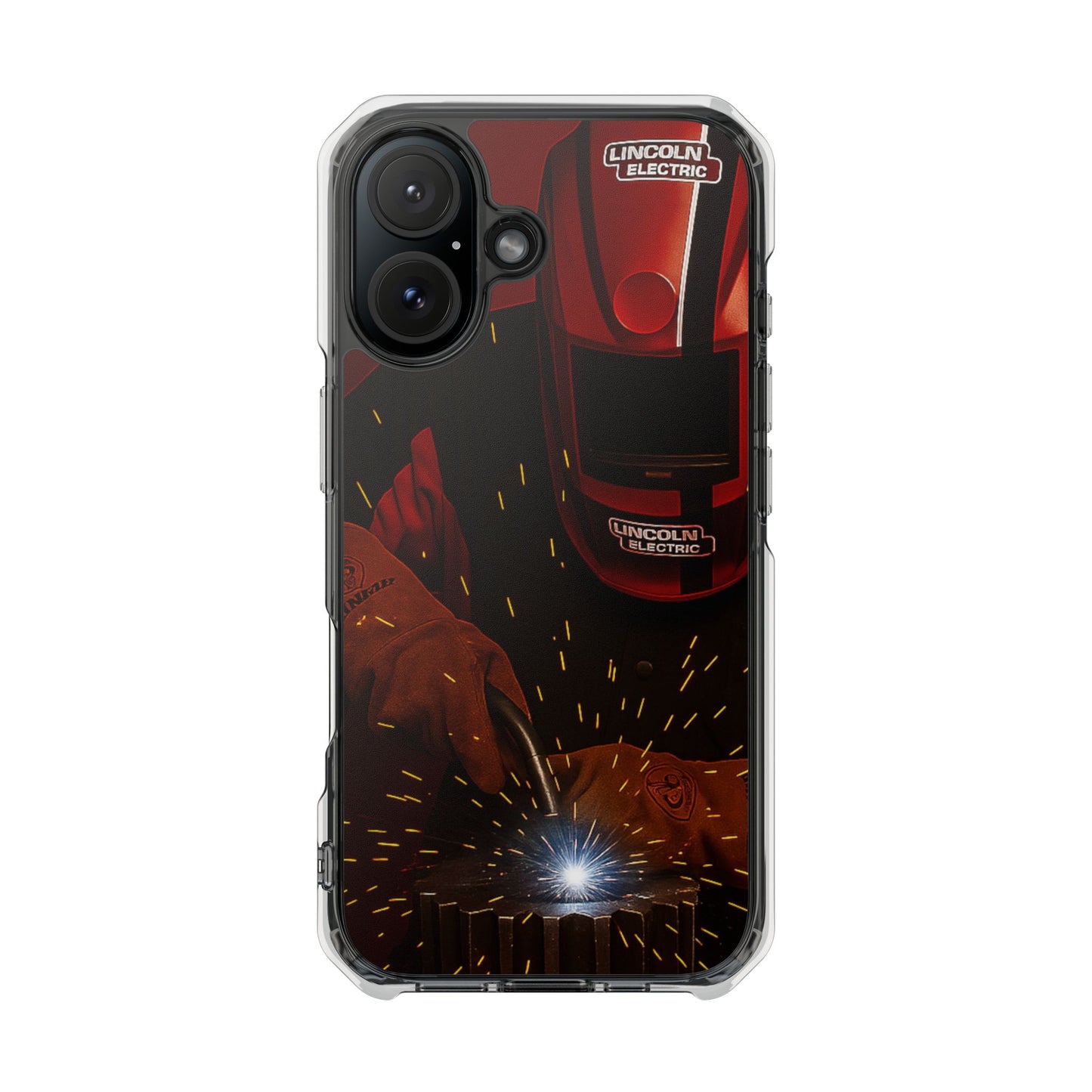 Lincoln Welder - Fundas magnéticas transparentes resistentes a impactos para iPhone
