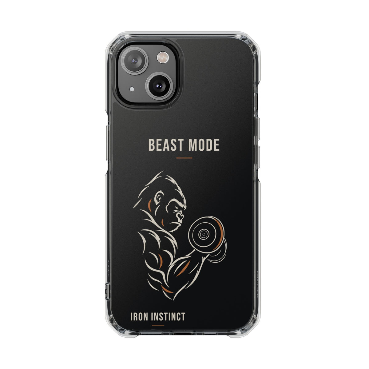 Beast Mode - Iron Instinct - Black - Magnetic Clear Impact iPhone Case