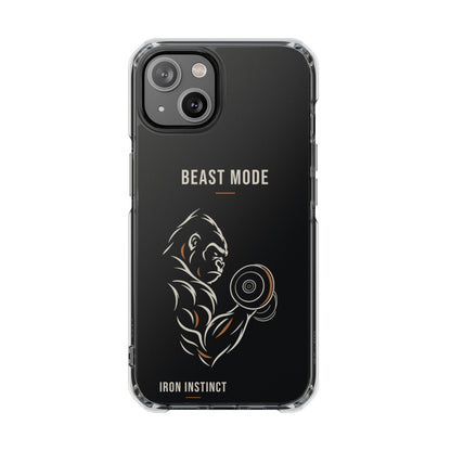 Beast Mode - Iron Instinct - Black - Magnetic Clear Impact iPhone Case
