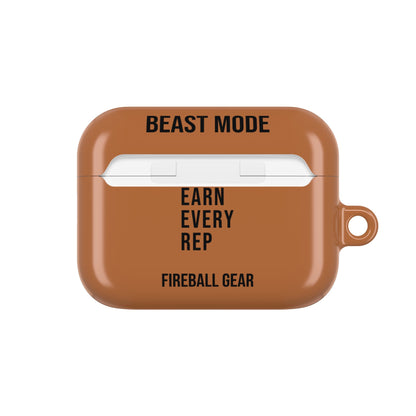 Beast Mode - Iron Instinct - Burnt Orange - AirPods Case
