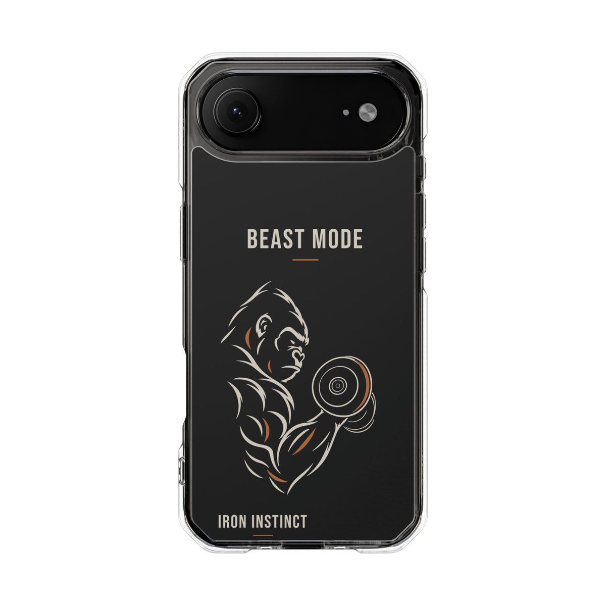 Beast Mode - Iron Instinct - Black - Magnetic Clear Impact iPhone Case