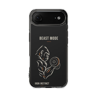 Beast Mode - Iron Instinct - Black - Magnetic Clear Impact iPhone Case