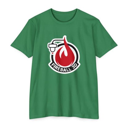 Camiseta unisex Fireball 3D - Outlined