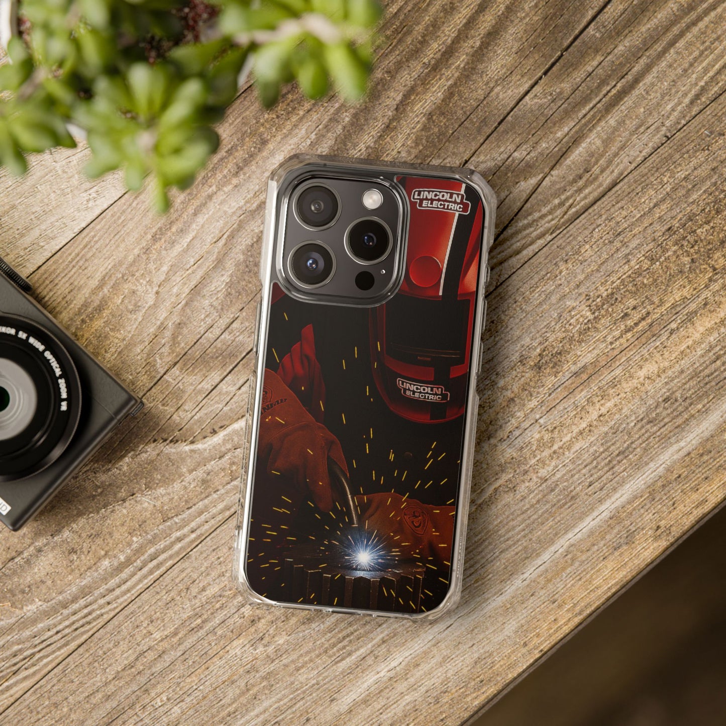 Lincoln Welder - Fundas magnéticas transparentes resistentes a impactos para iPhone