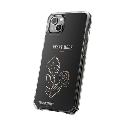 Beast Mode - Iron Instinct - Black - Magnetic Clear Impact iPhone Case