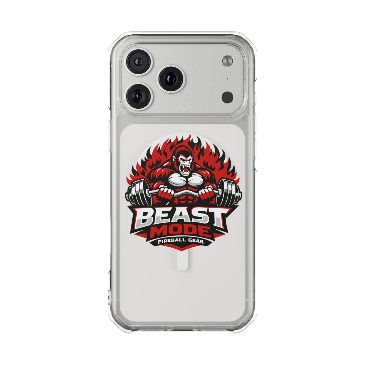 Beast Mode Gorilla - Magnetic Clear Impact iPhone Cases