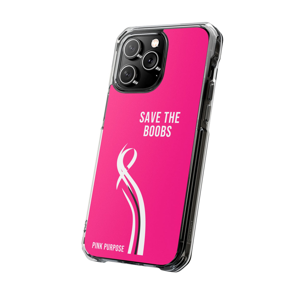 Pink Purpose - Hot Pink - Magnetic Clear Impact iPhone Case