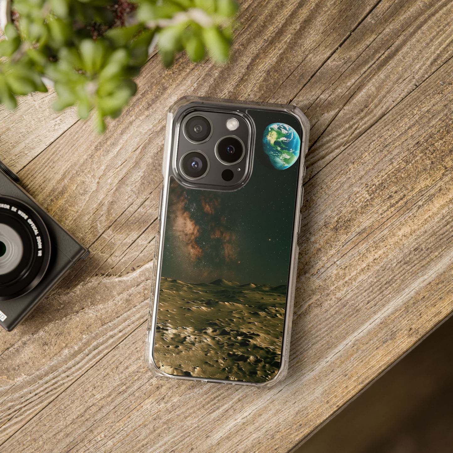 Standing on the Moon - Magnetic Clear Impact iPhone Cases