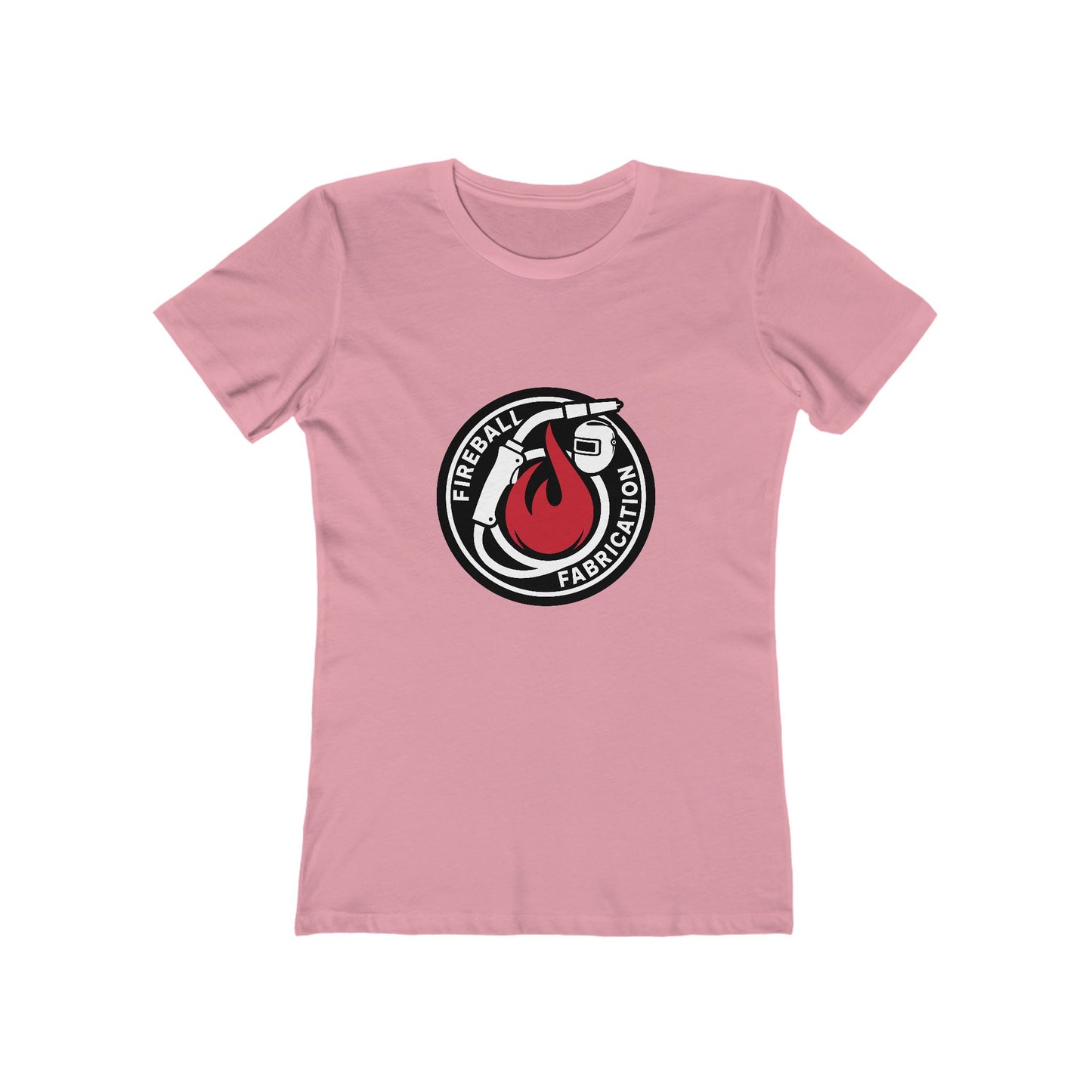 Camiseta ajustada para mujer con el logotipo de Fireball Fabrication