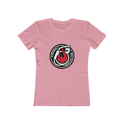Camiseta ajustada para mujer con el logotipo de Fireball Fabrication